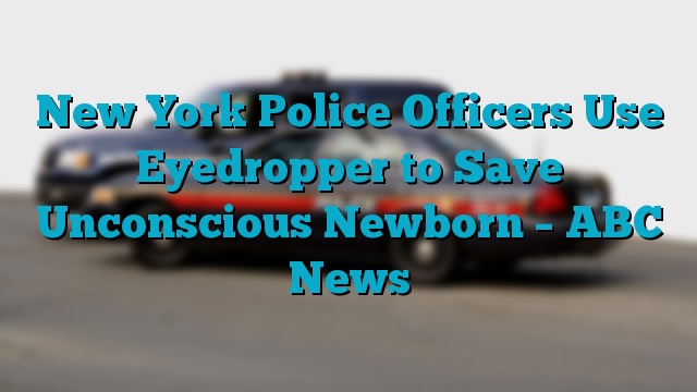 New York Police Officers Use Eyedropper to Save Unconscious Newborn – ABC News